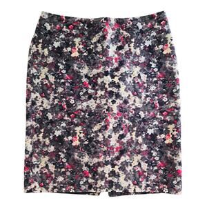 Talbots Hydrangea Watercolor Pencil Skirt 10